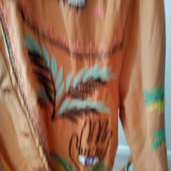 FARM RIO Mystic Embroidered + Beaded Button-Up Shirt Small - Picture 8 of 10